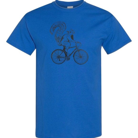 Bike Riding Squirrel Tee Squirrel Riding T-Shirt - Picture 10 of 10